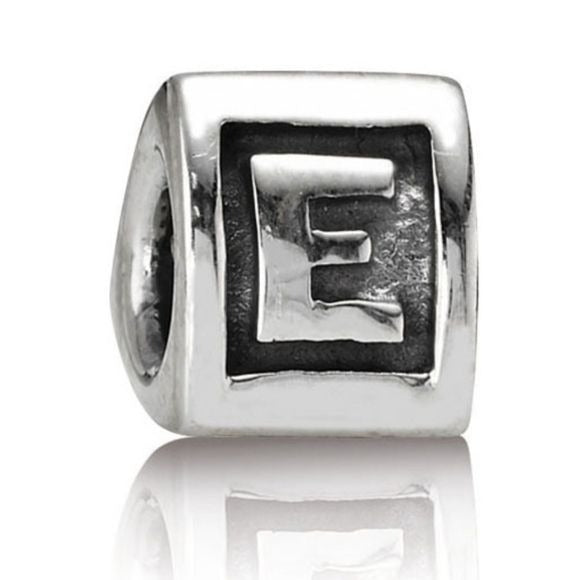 Pandora Retired Sterling Silver Alphabet Bead - Letter E - 790323E