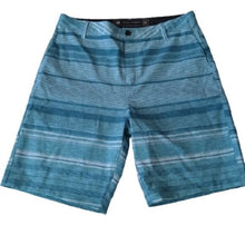 Load image into Gallery viewer, Ocean Current Blue Stripes Board Shorts, size 36
