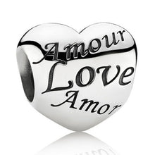 Load image into Gallery viewer, Pandora 7.0&quot; Snake Chain Bracelet &amp; Language of Love Heart Charm - 791111
