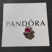 Load image into Gallery viewer, Pandora Retired Sterling Silver with Synthetic Ruby Oval Lights Bead - 790311SRU
