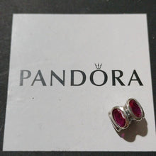 Load image into Gallery viewer, Pandora Retired Sterling Silver with Synthetic Ruby Oval Lights Bead - 790311SRU
