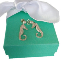 Load image into Gallery viewer, Sterling Silver Sea Horse Earrings
