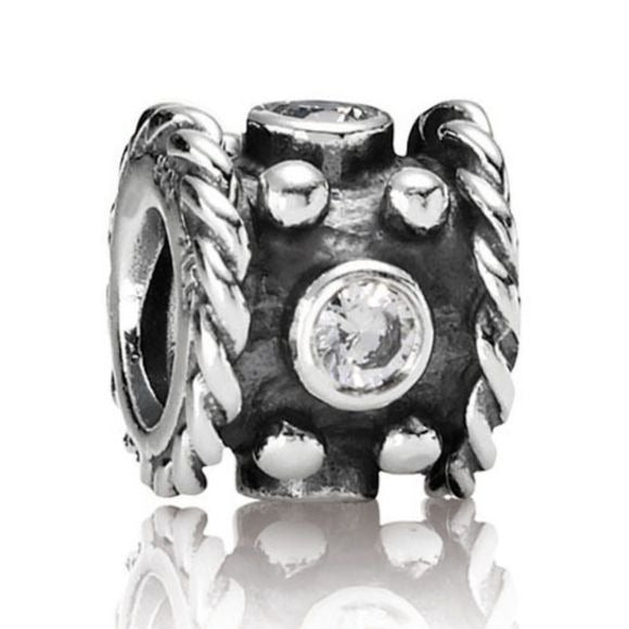 Pandora Retired Sterling Silver Oxy Crown with Clear Zirconia - 790221CZ