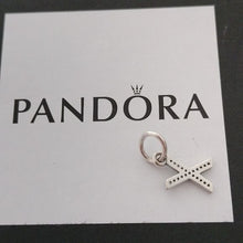 Load image into Gallery viewer, Pandora Sterling Silver Alphabet Letter X Dangle w/ Clear Zirconia - 791336cz
