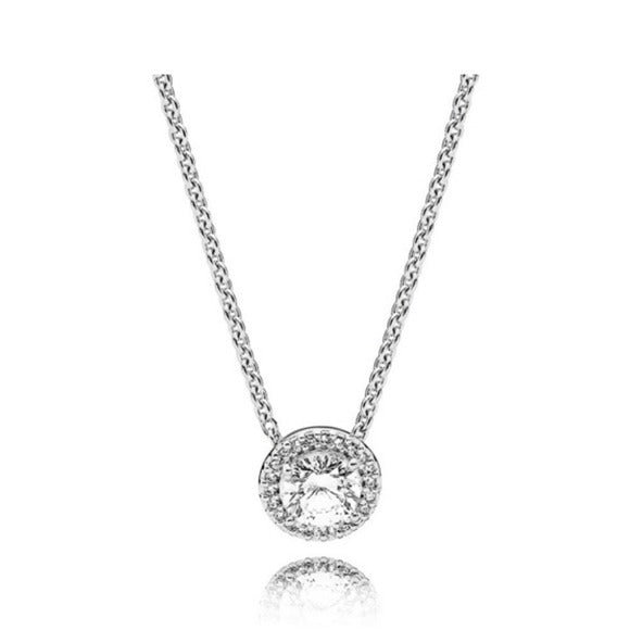 Pandora Sterling Silver Classic Elegance Necklace with Clear Zirconia - 396240CZ