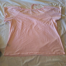 Load image into Gallery viewer, Avenue Pink Cotton Drawstring neckline Tee, size 26/28
