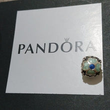 Load image into Gallery viewer, Pandora Retired Sterling Silver Daisy Flower with Blue Enamel Bead - 790433EB
