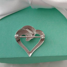 Load image into Gallery viewer, Vintage Beau Sterling Silver Openwork Heart Brooch
