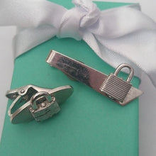 Load image into Gallery viewer, Vintage Master Lock Co. Promo Employee Tie Bar  1960's Padlock, Set of 2
