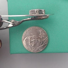 Load image into Gallery viewer, Vintage Master Lock Co. Promo Employee Tie Bar  1960's Padlock, Set of 2
