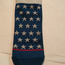 Load image into Gallery viewer, Good Luck Socks Americana Navy Theme 2 Pair Adult Size 8-13
