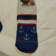 Load image into Gallery viewer, Good Luck Socks Americana Navy Theme 2 Pair Adult Size 8-13
