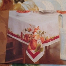 Load image into Gallery viewer, Harvest Season Tablecloth Pumpkins, 60" x 84"
