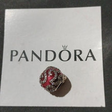 Load image into Gallery viewer, Pandora Sterling Silver Bright Ornament Charm w/ Red Enamel + Clear CZ B800641
