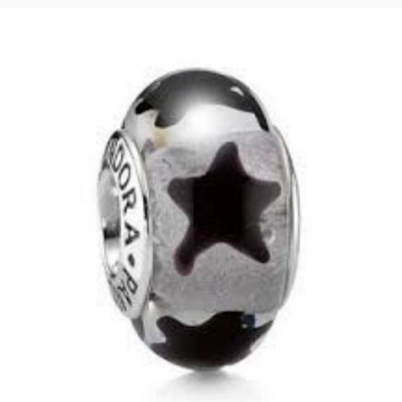 Pandora Murano Black Stars Charm Bead ALE 925 790908 Sterling …