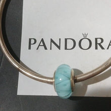 Load image into Gallery viewer, Pandora Retired Sterling Silver Blue Looking Glass Murano Bead - 790923
