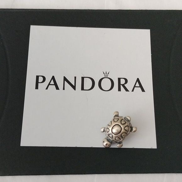 Pandora Retired Sterling Silver Turtle Animal Bead - 790158