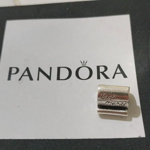 Pandora Retired Sterling Silver Best Friends Scroll Charm - 790512