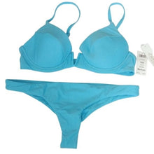 Load image into Gallery viewer, B. Swim Lili Underwire Bikini Top + Hawaiian Flip Bottom, Sky Blue, Medium
