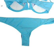 Load image into Gallery viewer, B. Swim Lili Underwire Bikini Top + Hawaiian Flip Bottom, Sky Blue, Medium

