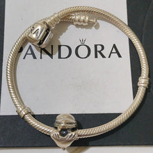 Load image into Gallery viewer, Pandora Sterling Silver 7&quot; Snakechain Starter Bracelet w/ Dolphin Charm 790189
