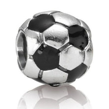 Load image into Gallery viewer, Pandora Retired Sterling Silver Soccer Ball Sports Charm Bead - 790406

