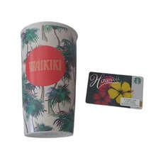 Load image into Gallery viewer, Starbucks Waikiki Traveler Ceramic Tumbler + Blank Hawaii Gift Card
