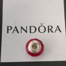 Load image into Gallery viewer, Pandora Retired Red and White Murano Seeing Spots Bead - 790633
