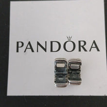 Load image into Gallery viewer, Pandora Ribbed Clips  790163 Sterling Silver 925 ALE, set of 2
