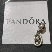 Load image into Gallery viewer, Pandora Retired Sterling Silver Pretzel Food Dangle Bead - 791218
