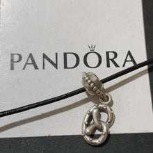 Load image into Gallery viewer, Pandora Retired Sterling Silver Pretzel Food Dangle Bead - 791218
