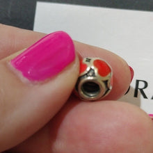 Load image into Gallery viewer, Pandora Sterling Silver Red Hot Love Charm 925 ALE 790436  Valentine Hearts
