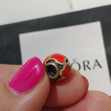 Load image into Gallery viewer, Pandora Sterling Silver Red Hot Love Charm 925 ALE 790436  Valentine Hearts
