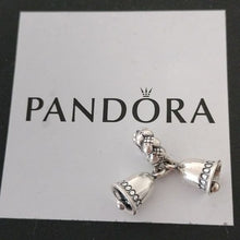 Load image into Gallery viewer, Pandora Retired Sterling Silver Silver Bells Christmas Dangle Bead - 791230
