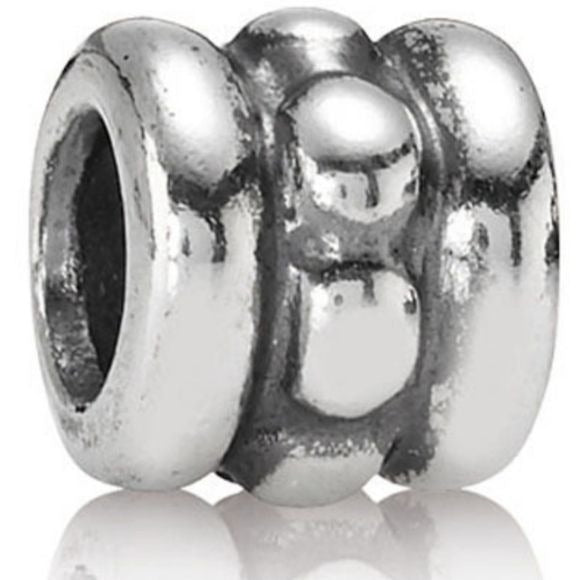 Pandora Retired Sterling Silver Row Dots Designer Bead - 790162