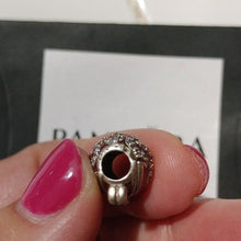 Load image into Gallery viewer, Pandora Sterling Silver Bright Ornament Charm w/ Red Enamel + Clear CZ B800641
