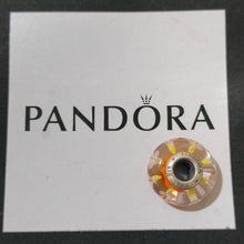 Load image into Gallery viewer, Pandora Sterling Silver Tropical Flower Orange Murano Glass Bead - 791624
