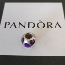 Load image into Gallery viewer, Pandora Retired Sterling Silver Love You Bead with Violet Enamel - 790543EN13
