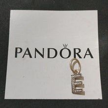 Load image into Gallery viewer, Pandora Sterling Silver Alphabet Letter E Dangle with Clear Zirconia - 791317cz
