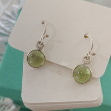 Load image into Gallery viewer, Sterling Silver +Peridot Dangle Earrings
