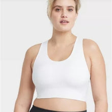 Load image into Gallery viewer, All in Motion Light Support Y Racer back Sports Bras, Black + White, 2X
