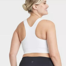 Load image into Gallery viewer, All in Motion Light Support Y Racer back Sports Bras, Black + White, 2X
