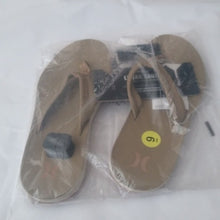 Load image into Gallery viewer, HURLEY LUNAR LEATHER Flip-Flop Sandals BROWN CANTEEN AR4006, Size 9
