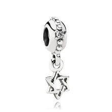 Load image into Gallery viewer, Pandora Sterling Silver Star of David Religious Dangle Bead 791167cz
