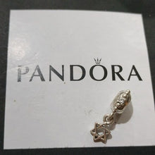 Load image into Gallery viewer, Pandora Sterling Silver Star of David Religious Dangle Bead 791167cz
