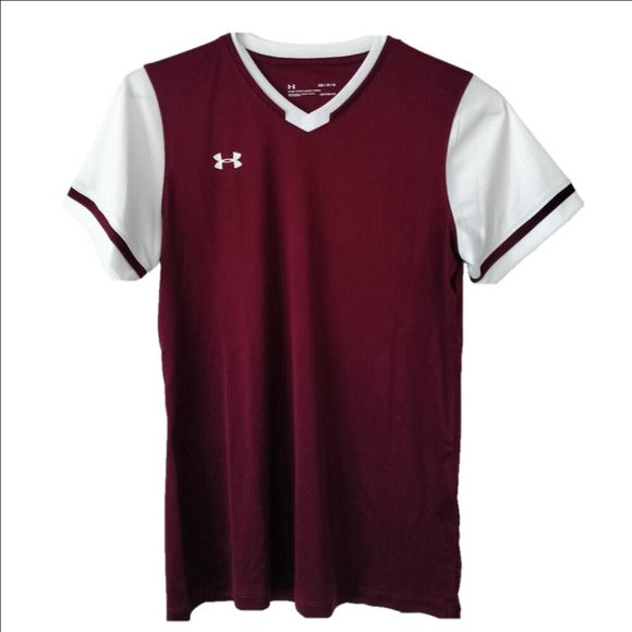 Women's Under Armour T-shirt  Maroon Heatgear, Size Medium