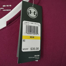 Load image into Gallery viewer, Women&#39;s Under Armour T-shirt  Maroon Heatgear, Size Medium
