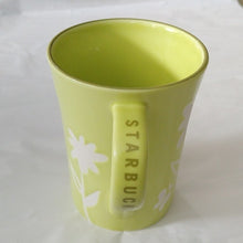 Load image into Gallery viewer, Starbucks 2007 Spring Lime Green White Flowers Cup Mug, 12 oz.

