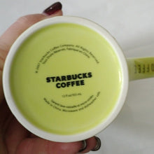 Load image into Gallery viewer, Starbucks 2007 Spring Lime Green White Flowers Cup Mug, 12 oz.

