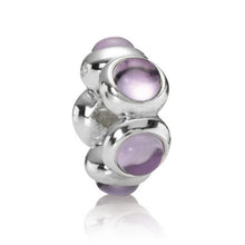 Load image into Gallery viewer, Pandora Retired Sterling Silver Amethyst Cabochon Bead - 790538AM
